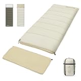 Naturehike 36-54℉ Camping Sleeping Bag for Adults, Spliceable Double Sleeping Bag 3 Seasons, Lightweight Waterproof Sleep Bags for Cold&Warm Weather (White)