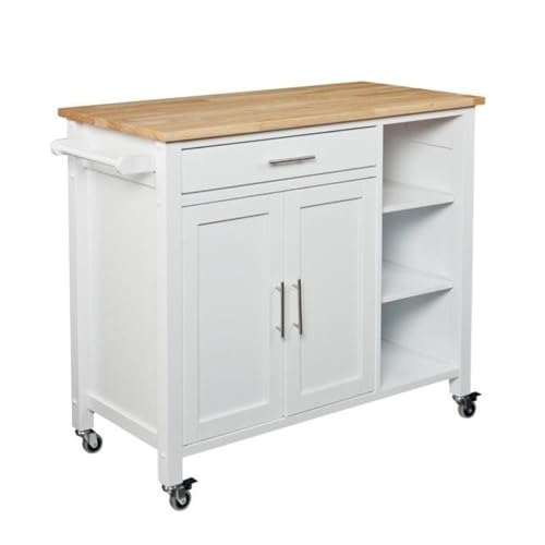Southern Enterprises Martinville Kitchen Cart White