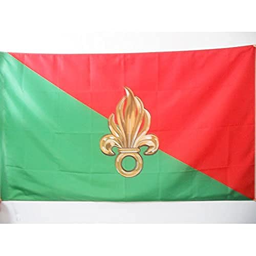 AZ FLAG Drapeau France Légion étrangère 90x60cm - Drapeau armée française 60 x 90 cm Fourreau pour hampe Multicolore