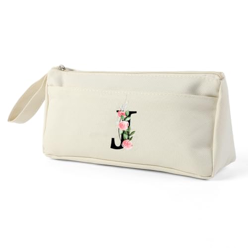 Blisswave Trousse Double Compartiment Originale, Personnalisé de A à Z avec Nom, Trousse Scolaire Simple, Moderne et Élégante, comme Cadeau pour Les...