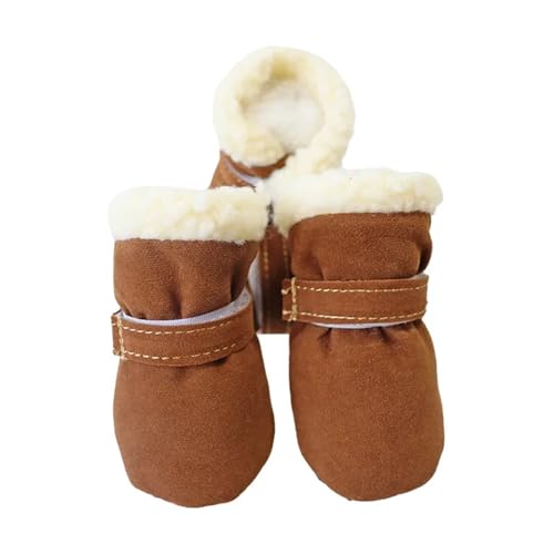 SJHFKDK Zapatos Perro,Patucos Perro 4 Piezas de Zapatos Invierno for Perros Impermeables for medianos, Botas for pequeños y cálidos(4,L)