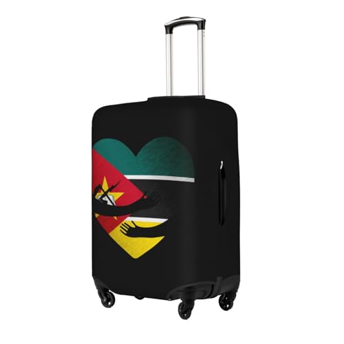 Travel Luggage Cover Mozambique Mozambican Flag Heart Fashion Washable Baggage Suitcase Protector Fit For Luggage Large2