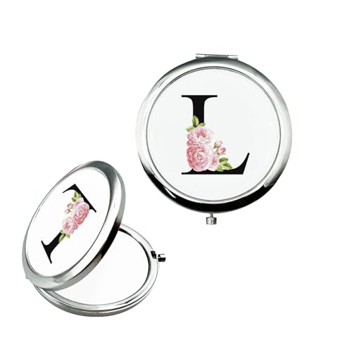 JEKUGOT Compact Mirror Small Pocket Mirror Make up Mirrors for Bride To Be Gifts Personalized Gifts for Girls Women Mother(L)