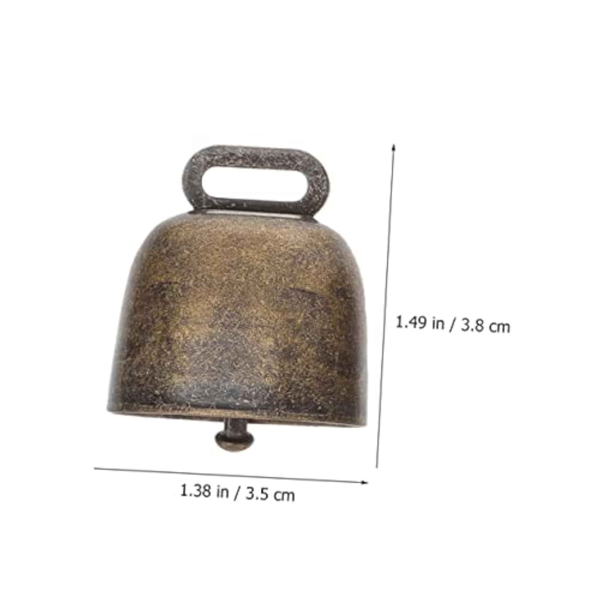 4pcs Metal Cowbell Copper Bell Ornament Set