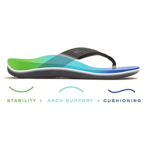 Vionic Unisex Wave Toe-Post Sandal - Flip-Flop With Concealed Orthotic Arch Support Black/Black Men's 10 Medium Us/Women's 11 Medium Us #TOP5