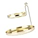 Cabilock Zweistufige Schmuckschale Doppelte Schmuckschale Schmuckablage Halter Desktop Organizer für Badezimmer Schlafzimmer Make-Up Kosmetik