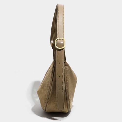 YFGBCX Suede Bag Crossbody Purse for Women 2024 Fall Bag Crescent Purse Fall Suede Shoulder Bag4