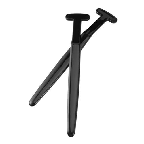 GLEAVI Set 2 Raschietti la Lingua in Carbone di Bambù Nero, Puliscilingua Ergonomico per Igiene Orale, Strumento per Rimuovere Detriti e Alito Cattivo, Adatto per Uso Quotidiano