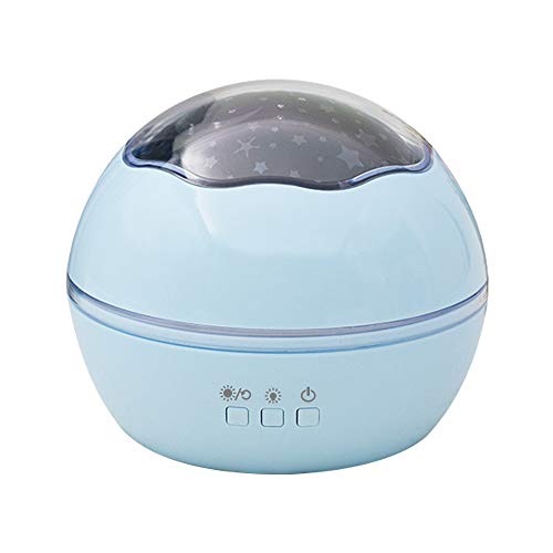 Yasolote Lámpara Nocturna para Niños Luces de Proyector con 2 Tipos de Dibujos en la Pared, Habitación, como Regalos para Bebé (Azul)