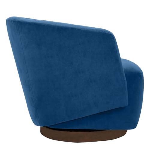 Sillón giratorio terciopelo azul marino miniatura 3