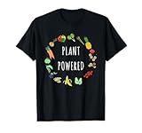 Plant Powered Vegan T-Shirt Plant Based Vegetarian Tee T-Shirt