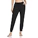 Ollrynns Pantalones Chándal Mujer Algodón Largos Jogging Pantalón Deportivos con Bolsillos para Yoga Fitness Jogger Correr Casual N061,Negro,XXL