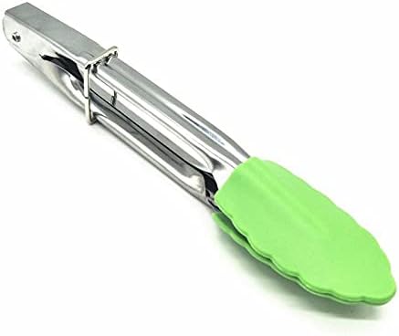 Cooking Tongs 1 PCS Silicone BBQ Grilling Tong Salad Bread Serving Tong Non-Stick Kitchen Barbecue Grilling Cooking Tong Tongs(A)