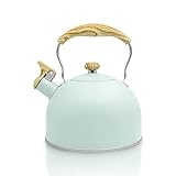 Jiooil Bear Tea Kettle, 2.6 Quart/2.5 Liter Whistling Tea Pot for Stovetop,Tea Kettles Stove Top wit