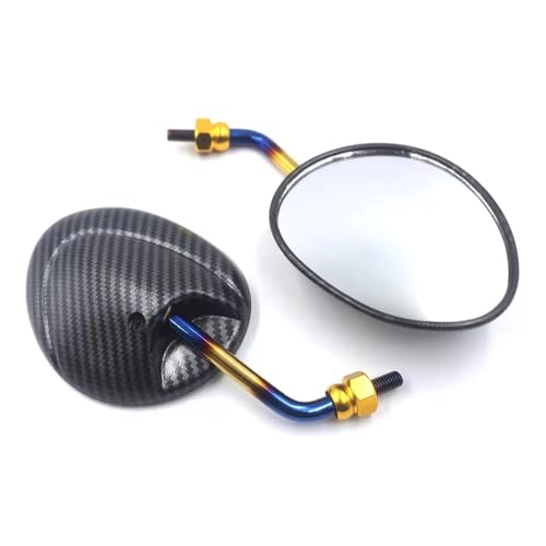 Rétroviseur moto 8mm en métal à large vision pour ATV et e-bike