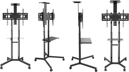 Soporte móvil para TV con ruedas compatible para pantallas miniatura 4