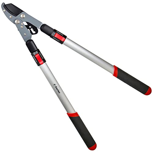 Darlac Telescopic Ratchet Loppers – Powerful Garden Loppers with Extendable Handles – Lightweight Lopper Perfect for Pruning High Branches - SK5 High Carbon Steel Blade