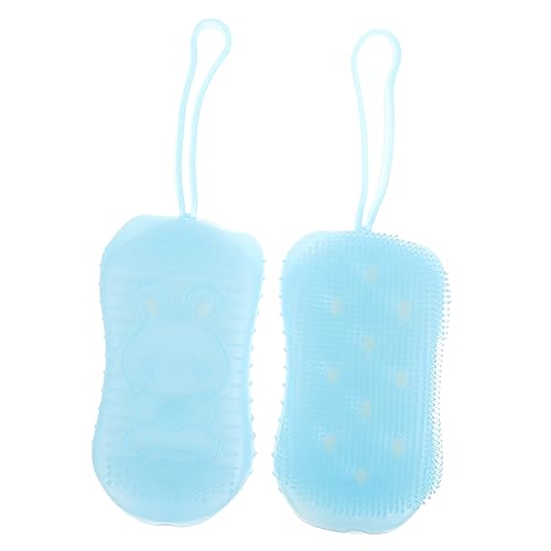 Didiseaon 2pcs Face Body Bath Brush Silicone Cleansing Scrubber Face Scrub Brush Random Color