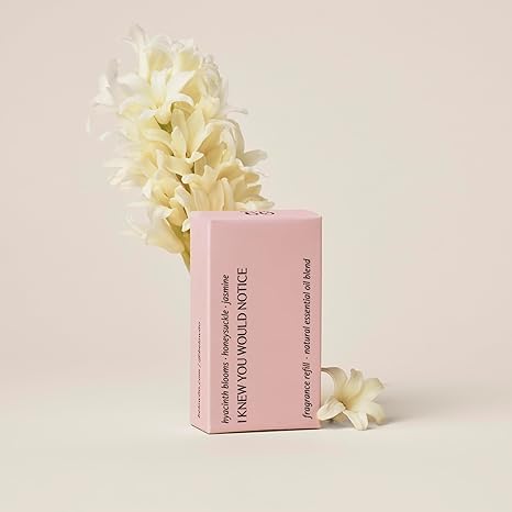 Below 60 Home Plug-in Diffuser Refills – I Knew You Would Notice – Floral & Fresh – Clean, Essential Oil-Based Fragrance – Founded by Hilary Duff – Hyacinth, Honeysuckle, and Jasmine