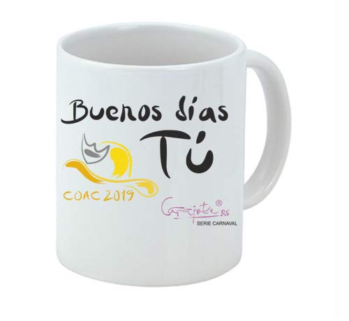 CARAJOTE Taza Serie Carnaval Buenos días tú (Blanco)