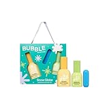 Bubble Skincare Snow Globe Morning Routine Travel Skincare Set - Gift Set Includes Day Dream Vitamin C Serum, Morning Rays Under Eye Serum & Tell All Minty Lip Balm (3 Count)