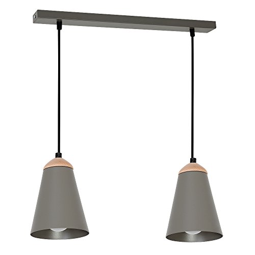 Ava Grau 2 Deckenleuchte Deckenlampe Kronleuchter Hängelampe