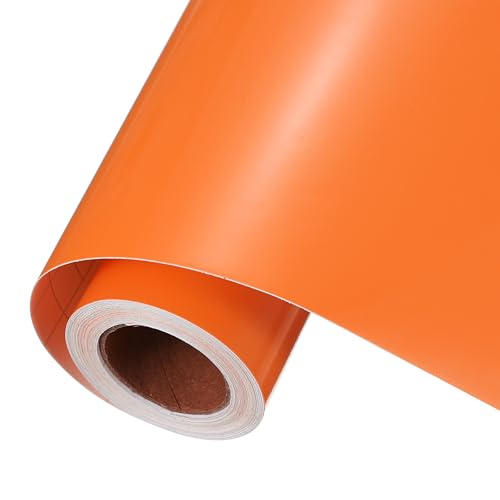 Vinyle adhésif orange vif QUARKZMAN 30cm x 4m rouleau transparent semi-amovible flex