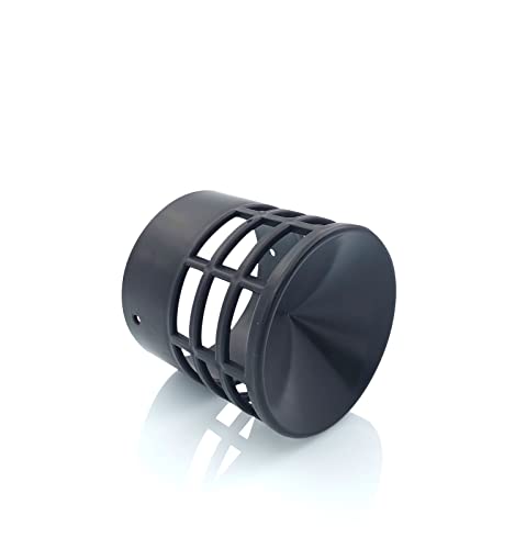 TYGERIX Air Intake or Exhaust Muffler Fume Condensing Boiler in Black Polypropylene 80 mm - Image 2