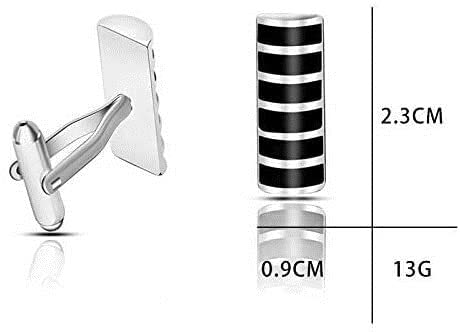 Gemelli da Uomo Elegante Polsino da Uomo Camicia da Lavoro da Uomo Nuova Polsini con Motivo in Bianco e Nero Bottoni Regalo per Feste Amici Gemelli Accessori per Bottoni