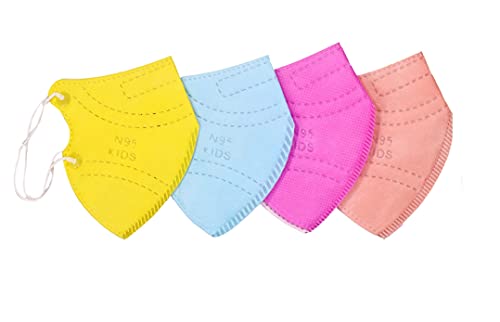 Image of present N95 Kids Mask 10 and 20 pcs combo,Washable, Reuseable and Fit for kids 3-15 year (multi color)