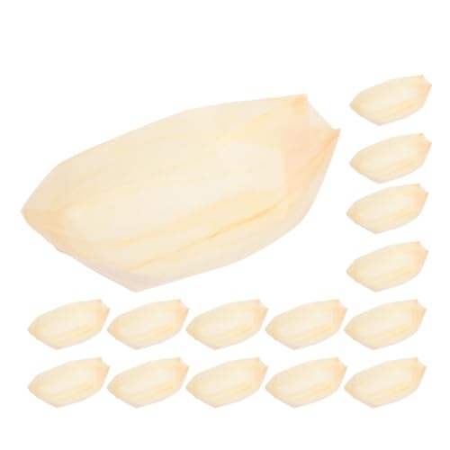 Platos desechables de madera para sushi 6 pulg x50 miniatura 1