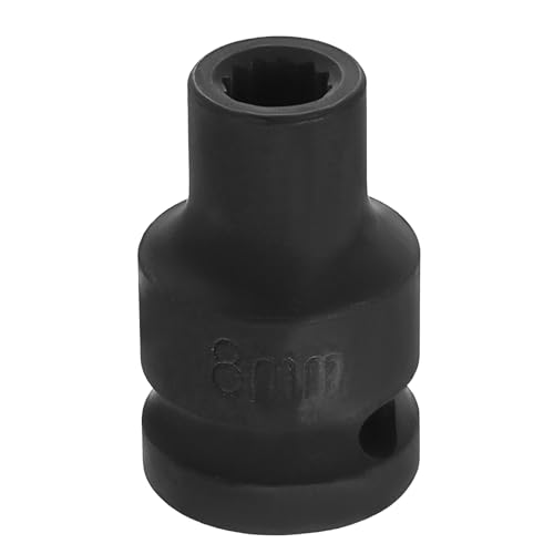 Image of HARFINGTON 1 /2 inch Drive x 8mm Shallow Impact Socket 12-Point Metric CR-V Steel Spindle Nut Impact Flip Sleeve for Home Auto Nuts Bolts Repair