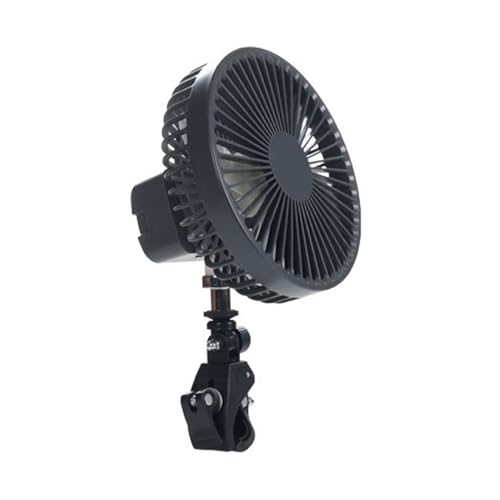 QIEIEI Cooling Fan,Portable Clips On Fan Battery Operated Stroller Fan 5000Mah Small Rechargeable Fan 4 Speeds Cooling Desk Fan for Travel