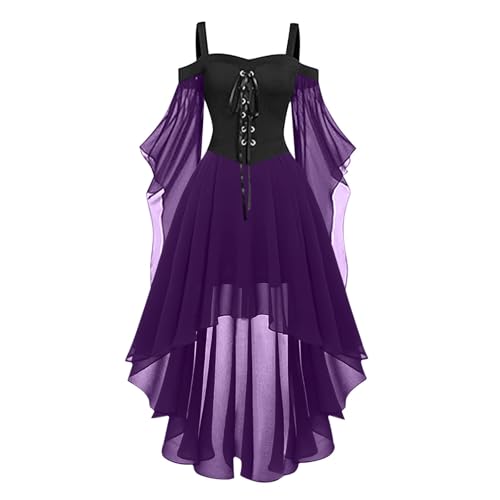 Vestidos de pirata con escote caído ajustable y volantes para fiestas temáticas