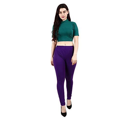 Image of Women's Plus Size Relaxed Fit Cotton Leggings - Multicolor Delights for Comfort and Style (Multicolor