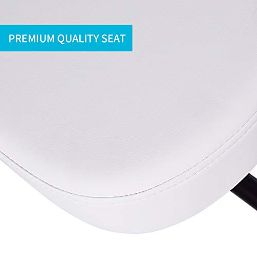 DRAGONN by VIVO Ergonomic Kneeling Chair, Adjustable Stool for Home and Office - Improve Your Posture with an Angled Seat - Thick Comfortable Cushions, White, DN-CH-K01W