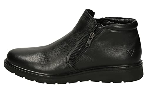 Valleverde Herrenschuhe Sneakers Stiefelette aus schwarzem Leder 36837-NERO