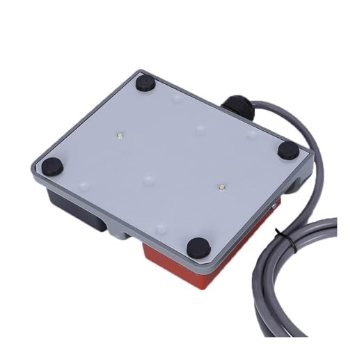 Interruptor de pie momentáneo de plástico doble pedal 3A/220VAC con cable de control 2m 3