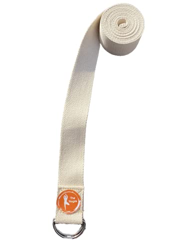 The Yogis 1Inch Soft Cotton Yoga Strap and Stretching Belt | 6 feet Long | D-Ring Buckle Strap | For Stretching, Yoga, Pilates, Dance, Gymnastics and Flexibility