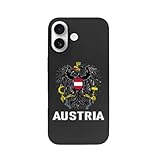 Coat of Arms of Austria Flag Austrian Emblem Case Compatible with iPhone 17 Drop Protection Shockproof Anti Fingerprint Funny Novelty Phone Cover Slim Fit Silicone Black