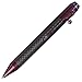 Cool Hand 4.9'' Carbon Fiber Bolt Action Pen with Retractable Stylus Tip for Any Touch Screen, Ballpoint Ink Refillable, Compact Size, Skelton Out Deep Pocket Clip (Carbon Fiber Purple)