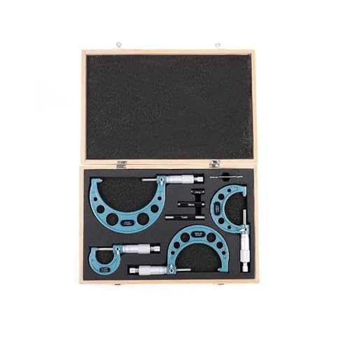 Calibrador Mecánico Set de 4 Micrómetros Exteriores 0-100mm miniatura 1