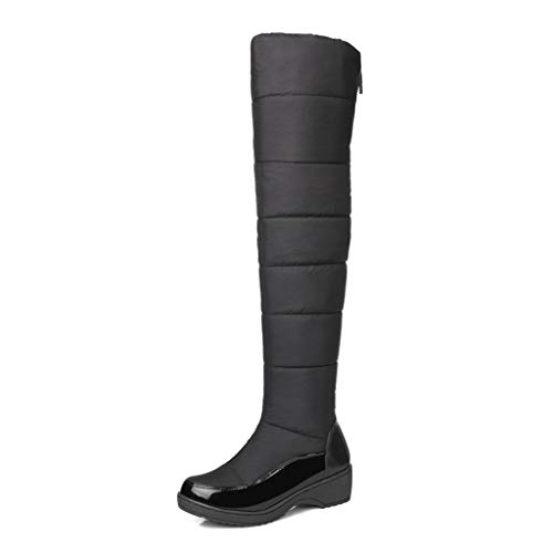 MIOKE Women's Winter Over The Knee Thigh High Snow Boots Waterproof Rain Warm Fur Lined Wide Calf Snow Boot
