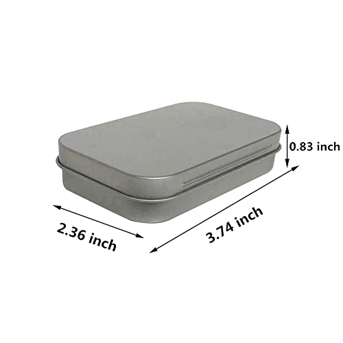 Mini boîte de rangement en métal argenté au design rectangulaire - 6