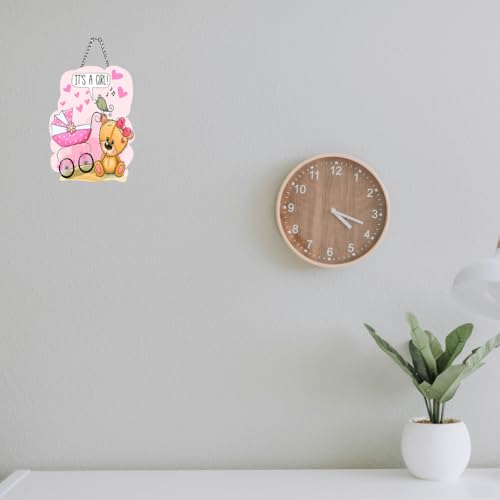 Image of pnf Xpression Decor Quote Wall art & Door Hanging Frame For Kitchen, Dining, restaurants Decor | Walland home Decor for Living Room | Room Decor Wall Decor Items For Bedroom | (It's A Girl)