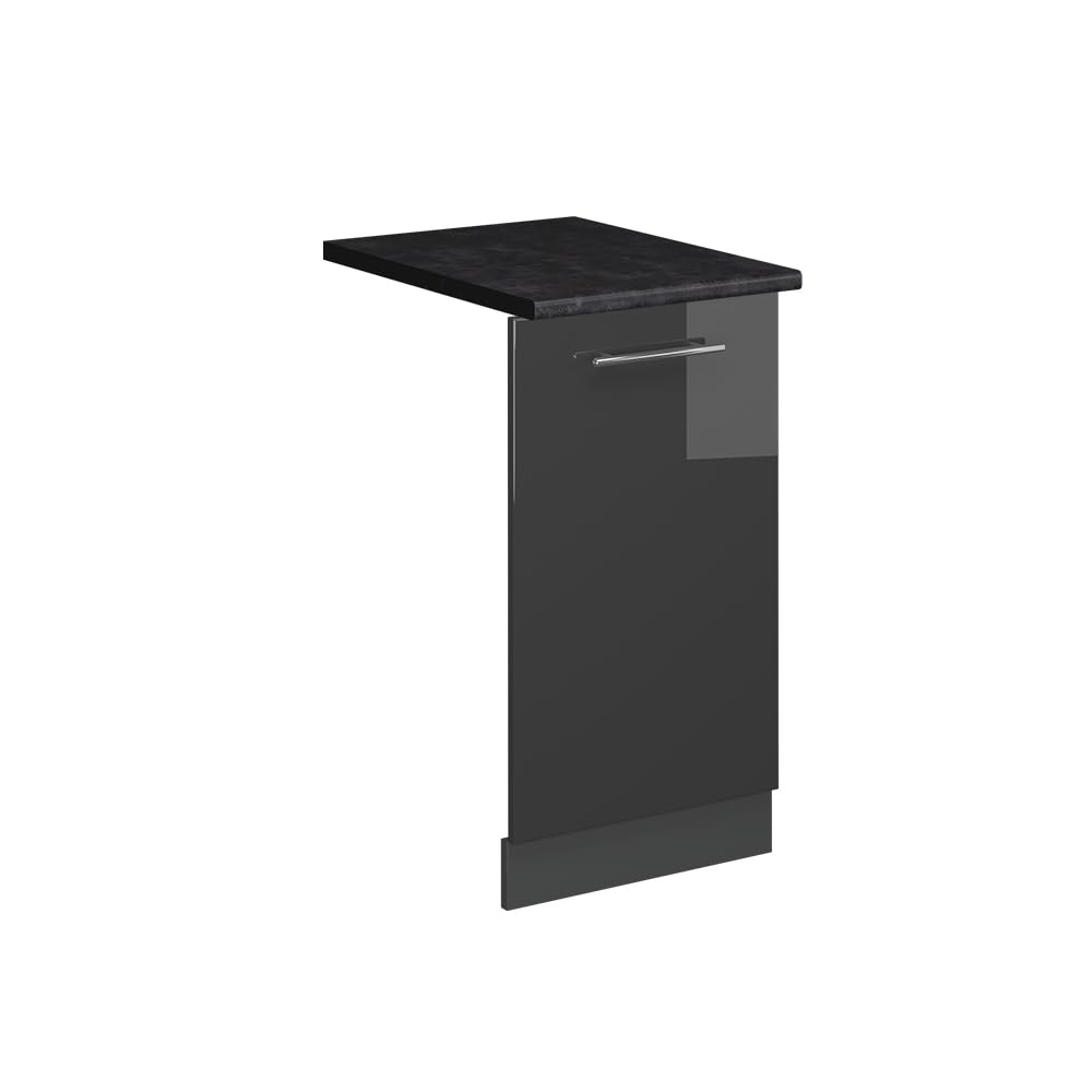 Vicco Panel przedni zmywarki "Fame-Line", Antracyt wysoki połysk, 45 cm | BP Antracyt, à combiner avec d'autres modules de la série Fame-Line