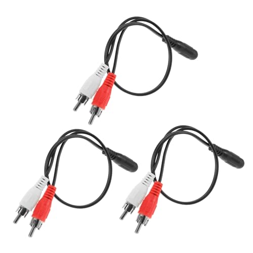 Adaptador de audio mini jack a dual macho 3 piezas miniatura 1