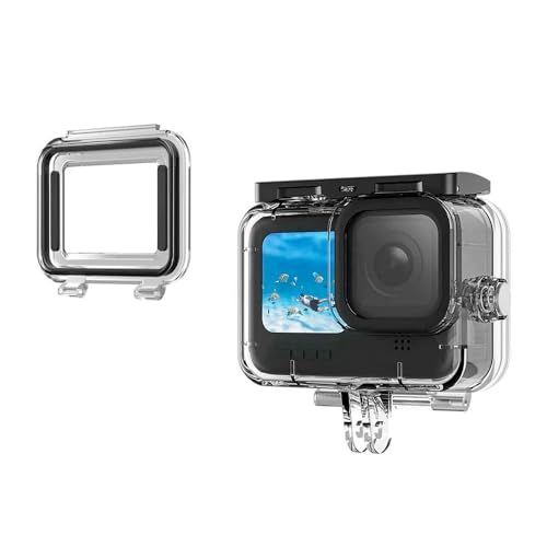 Caixa Estanque 45m para GoPro Hero 13 12 11 10 9 - Capa Protetora Subaquática À Prova D'Água Multi-Cena Mergulho - Invólucro Durável Acessório Câmera de Ação