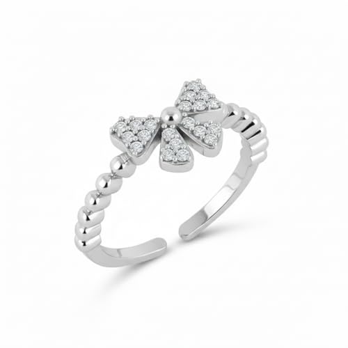 Image of ROOVI Pure 925 Sterling Silver AD Ring I Indian Ring Size-14 I Gifts for Girlfriend I Gifts for Women & Girls| With Certificate of Authenticity and 925 Stamp