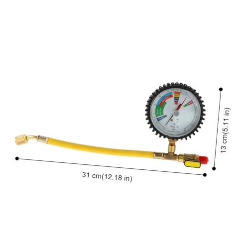 Manomètre statique avec valve sphérique en laiton robuste pour réfrigération